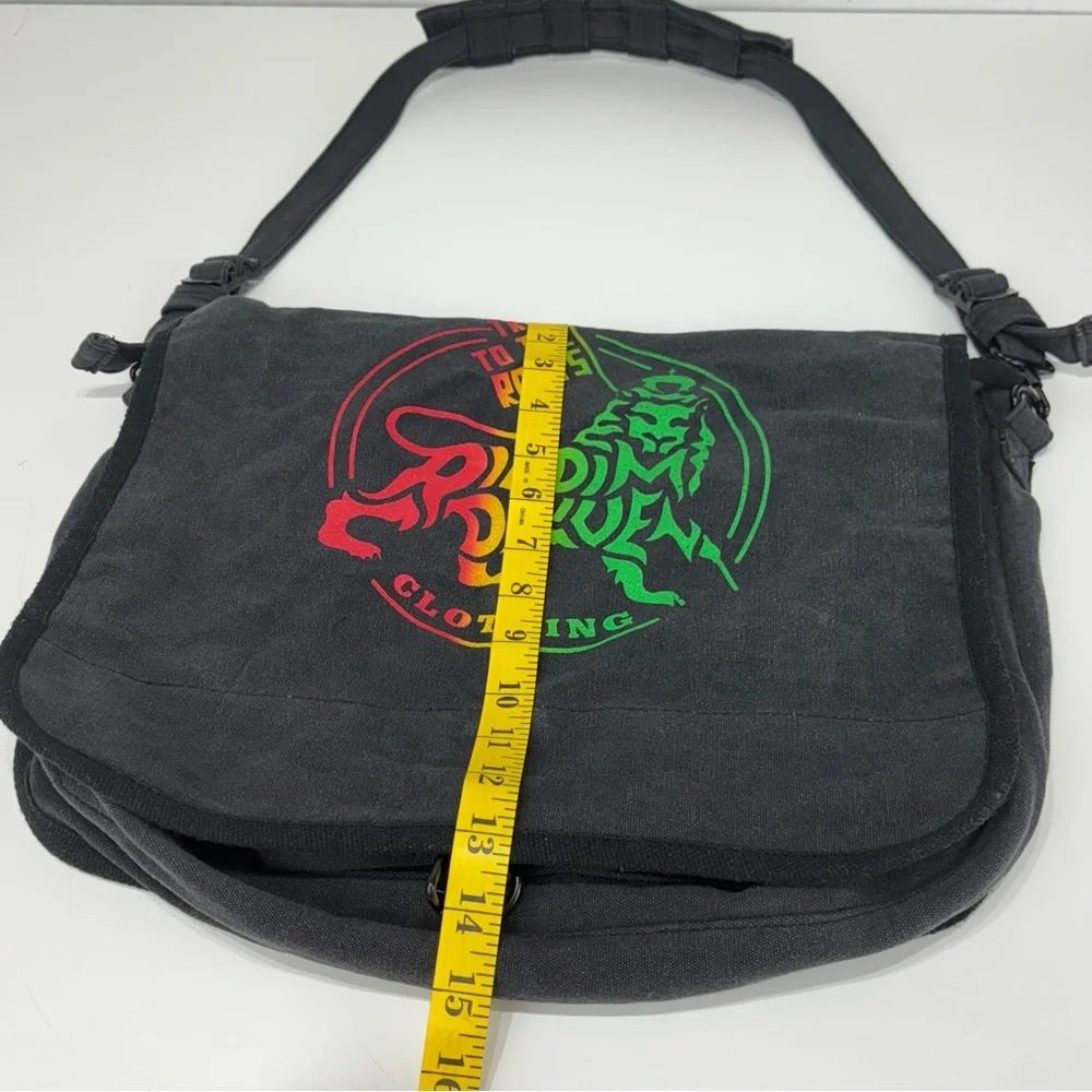 Riddim driven “true to the roots” Rasta lion Jamaican Reggae messenger bag